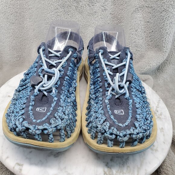 Keen Shoes Womens Size 8.5 Blue Textile Uneek Braided Bungee Shoes *Read* - Picture 3 of 9